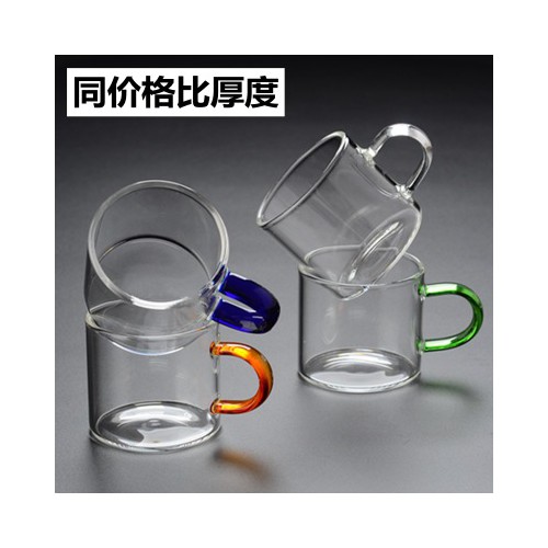 高硼硅玻璃小茶杯带把