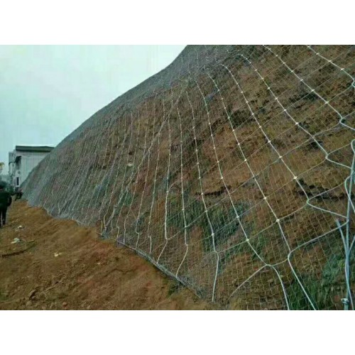 边坡防护网 钢丝绳网 高速公路铁路边坡防护网