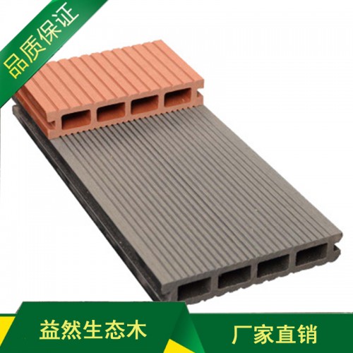 塑木方孔实心圆孔防腐木地板 户外公园栈桥露台防腐木地板
