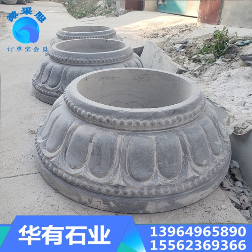 各种造型柱顶石 青石雕花石柱墩批发