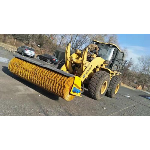 装载机装3米扫雪刷头 铲车加装扫雪机 扫雪机 铲车滚刷除雪机