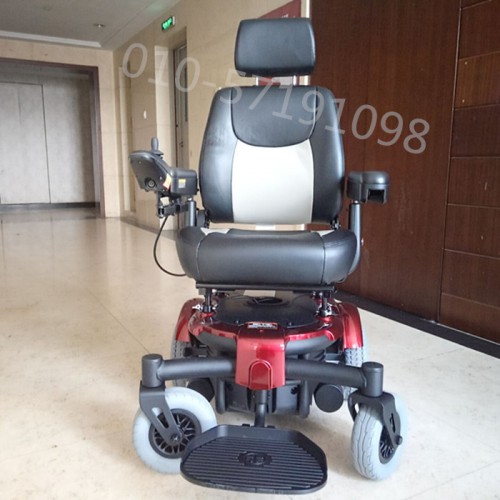 美利驰P314电动轮椅老年人四轮代步车豪华皮革正品包邮