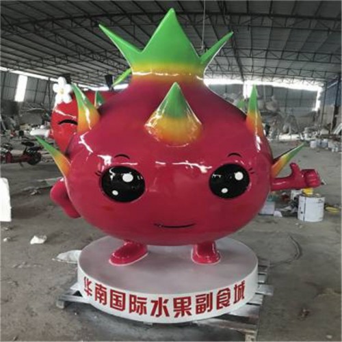 玻璃钢造型雕塑 玻璃钢卡通水果雕塑 公仔雕塑