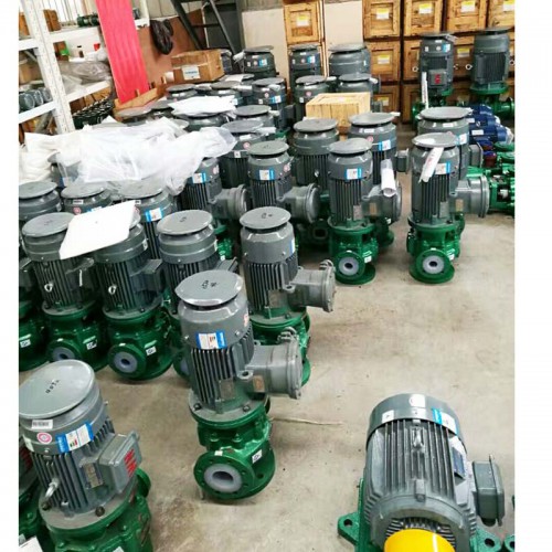 氟塑料管道泵 衬氟管道泵 耐腐蚀立式管道泵