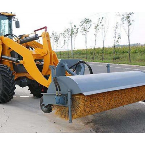 938装载机安装除雪滚刷 国产除冰雪设备 滚刷斜扫除雪机