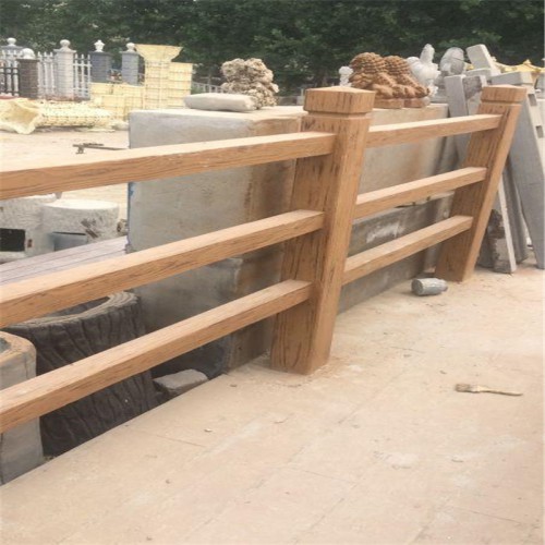 混凝土仿木三扶手栏杆 仿木栏杆厂家