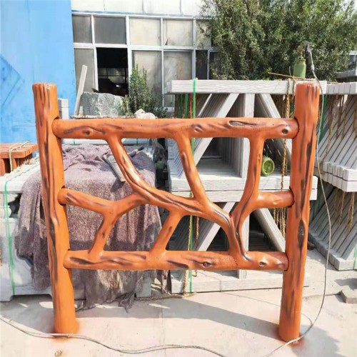 水泥仿木栏杆景观护栏公园市政混凝土围栏景区美丽乡村河道护栏