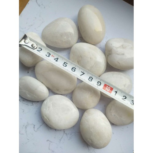 白色鹅卵石厂家直销，3-5公分抛光白色鹅卵石价格