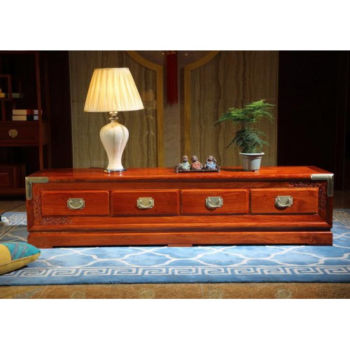 电视柜缅甸花梨木明清古典实木客厅组合仿古客厅家具 红木家具