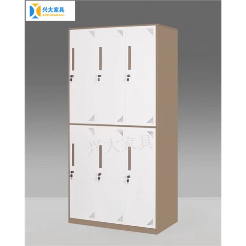 厂家直销 铁柜 6门更衣柜 铁皮更衣柜 兴大厂家批发