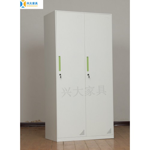 厂家直销 两门薄边更衣柜 兴大供应 员工宿舍更衣柜 量大从优