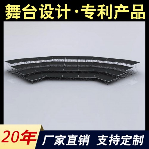 活动折叠舞台 室内外婚庆拉网大小舞台 简易拼装快装合唱台