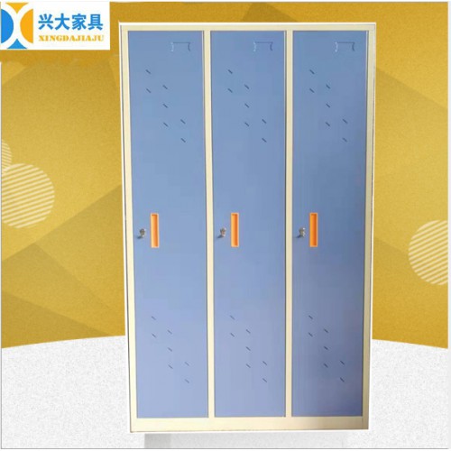 源头厂家 3门铁皮更衣柜 兴大供应 员工宿舍衣柜 量大从优