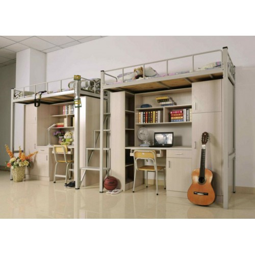 公寓床厂家 学生宿舍床 铁架床高低床 上下铺床组合床有售