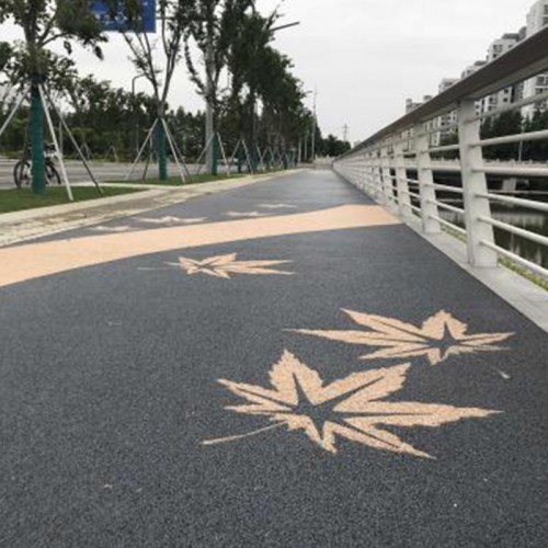 透水胶粘石路面