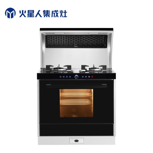 蒸箱集成灶 钢化玻璃台面烟灶