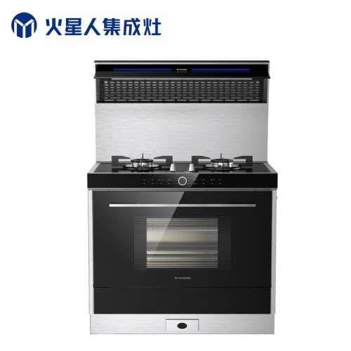 烤箱集成灶 钢化玻璃台面烟灶