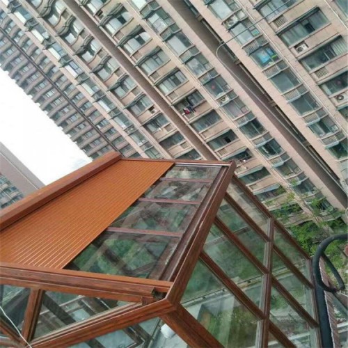 电动遮阳卷帘窗 阳光房外遮阳系统