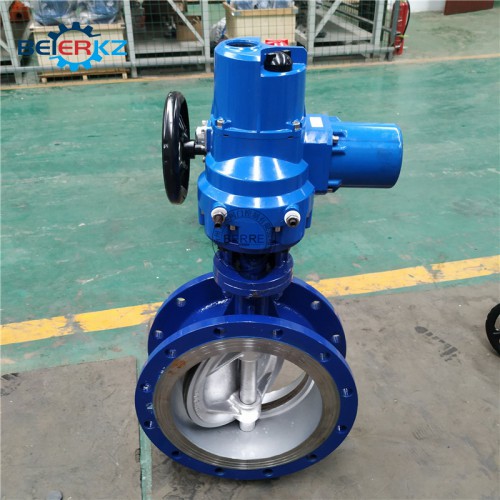 厂家直销电动蝶阀 法兰三偏蝶阀 智能型硬密封蝶阀