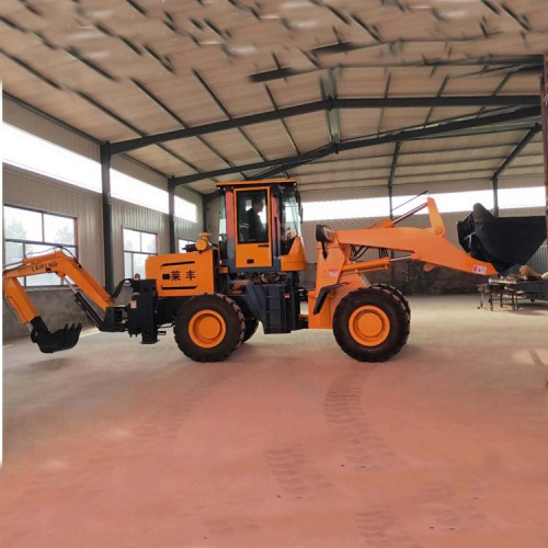 挖掘机式装载机价位  莱丰 前铲后挖两头忙装载机 厂家出售