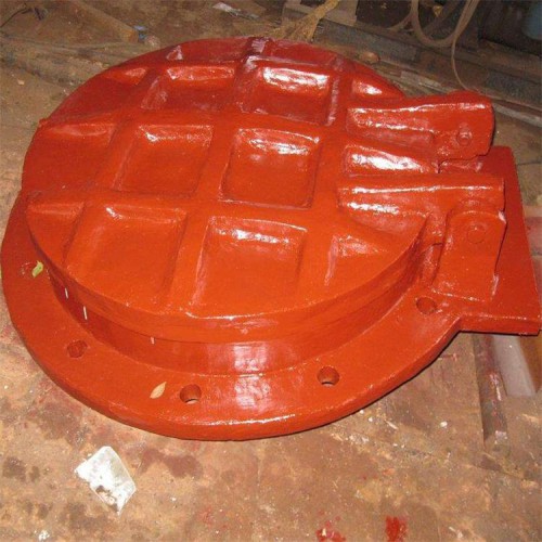 海鹰 铸铁镶铜拍门 法兰式铸铁拍门 防止倒灌 自动溢流