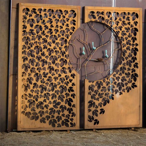 锈钢板加工厂红锈幕墙 复古红锈钢板屏风 锈钢板