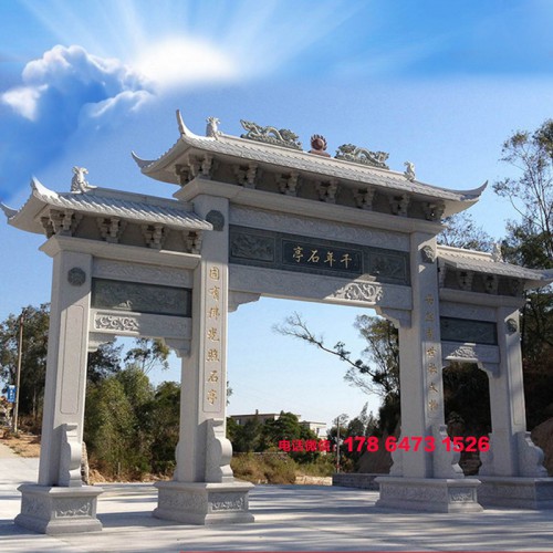 广东农村牌坊制作和福建村口石牌楼图片样式大全