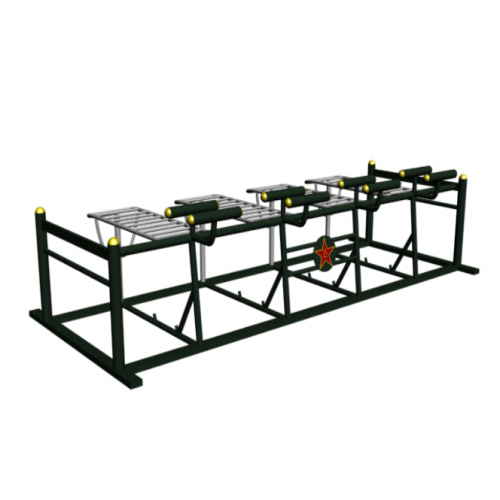 部队四人组合训练器材，户外深蹲综合训练器