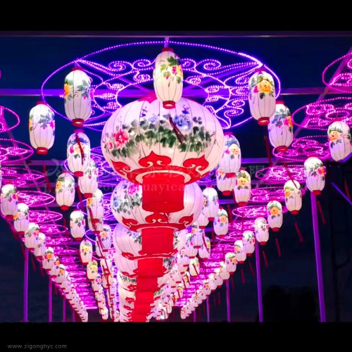 走廊通道吊灯大型公园布置彩灯花灯生产厂家大型厂家