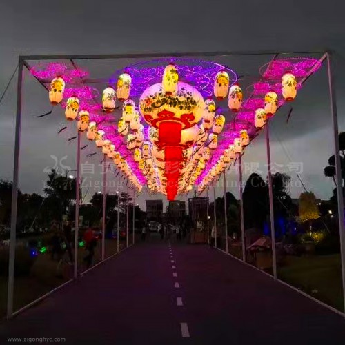 室外拱门彩灯花灯公园布置软装lED灯免费设计厂家直销