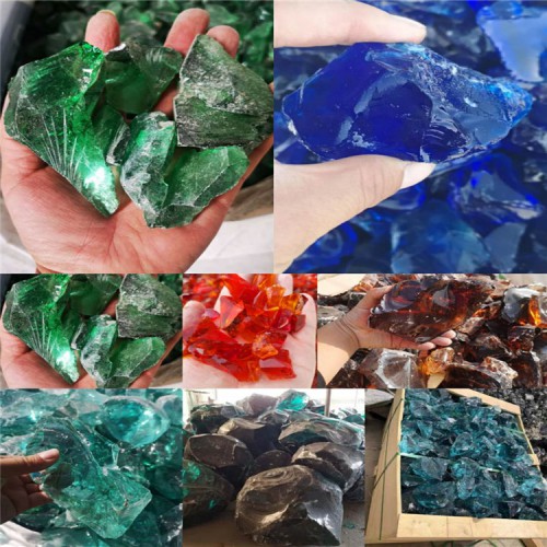 产品直销玻璃块 玻璃块 不规则玻璃块