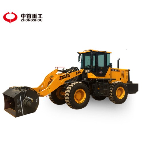 龙工装载机改装搅拌斗 龙工30铲车带1.2立方搅拌斗