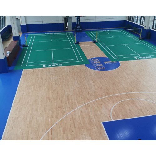 篮球场木地板－室内运动木地板－球馆木地板施工案例