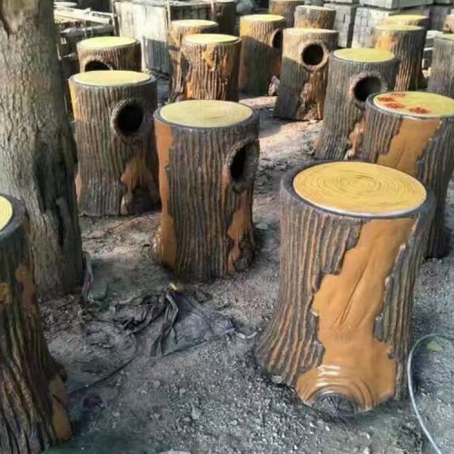 仿木桩垃圾桶 景区仿木桩垃圾桶