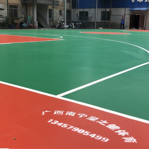 南宁篮球场地面3mm 5mm硅pu球场价格