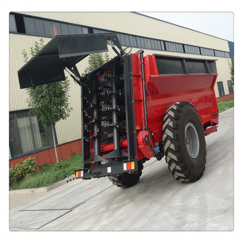 内蒙古大型鲜鸡粪撒肥车 鲜粪扬粪机