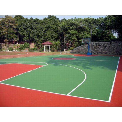 硅pu球场材料在不一样温度下造成不一样颜色