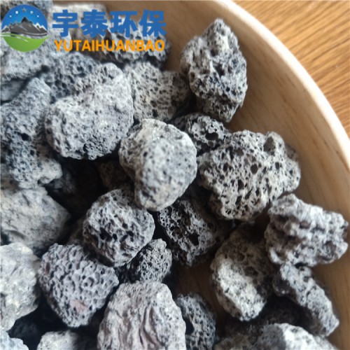 厂家直销大量火山岩过滤吸附植物栽培花盆铺面用多空石火山岩
