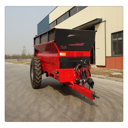 江苏东台大型双竖螺旋撒肥机  嫌鸡粪猪粪撒鸡粪机子