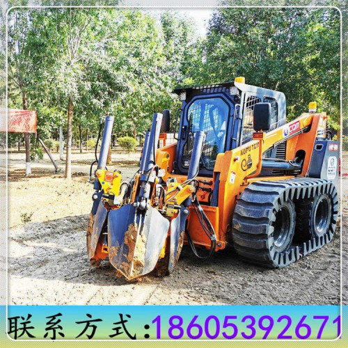 常青滑移装载机挖树机 便携式移树机 多功能液压挖树机