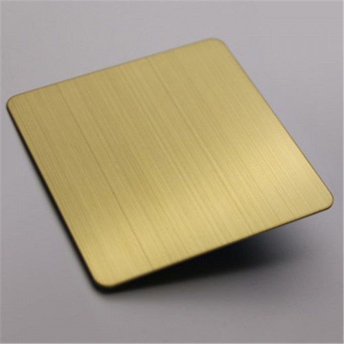 黄金色拉丝不锈钢板 不锈钢黄金色拉丝板厂家供应