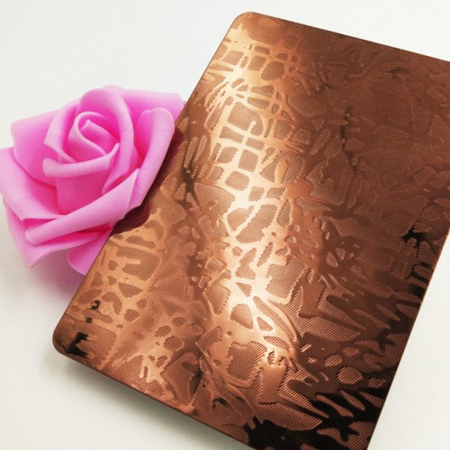 红古铜蚀刻不锈钢板 不锈钢红古铜蚀刻板生产厂家