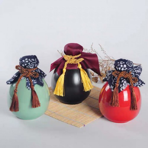 1斤装纯釉大口经典瓶型陶瓷酒瓶高温烧制河南厂家工艺空酒瓶