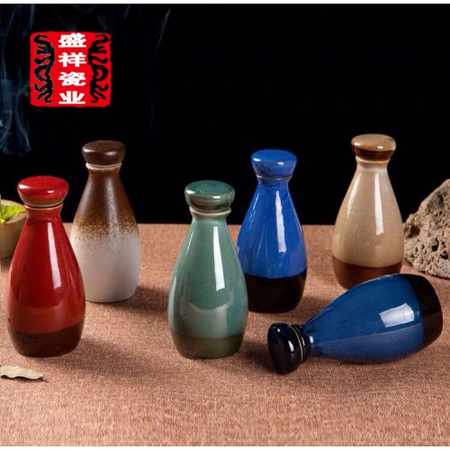 二两半小酒瓶陶瓷空酒瓶高温烧制河南厂家工艺小酒壶