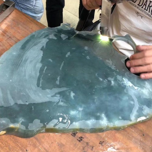 翡翠原石片料 翡翠绿色片料