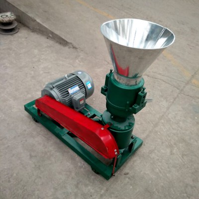 羊饲料机 玉米草粉造粒机 小型养殖平模颗粒机