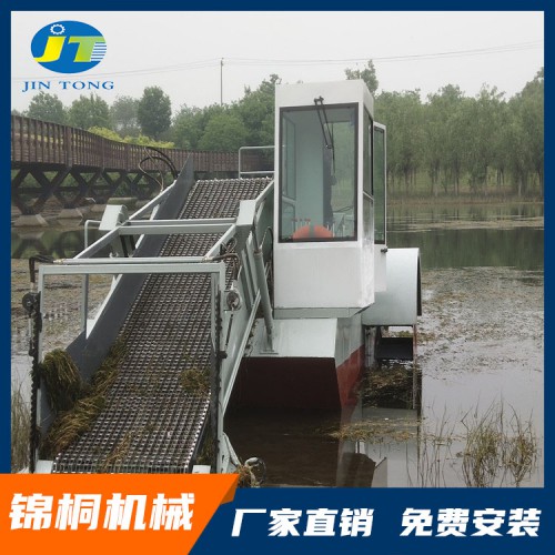 芦苇割草船 水花生割草船 湖面和割草船