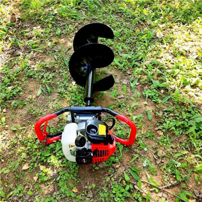 手提钻孔机 施肥种植钻孔机 便携式汽油挖坑机