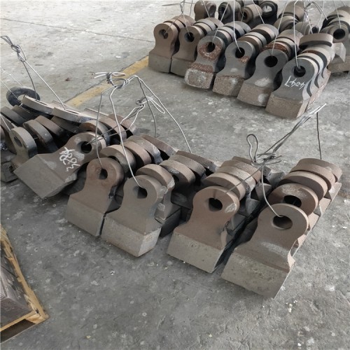 制砂粉碎机高锰钢耐磨锤头矿山大型石料破碎机高铬合金锤头