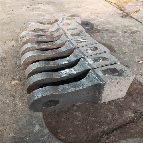 矿山破碎机锤头颚式石子破碎高铬合金锤头33制砂机耐磨铸造方